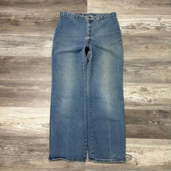 Vintage 70s Levis Faded Wash Blue Mens 36x30 Relaxed Yellow Tab Jeans - Picture 2 of 11